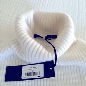 Jenny Kayne Ivory Cashmere Turtleneck Sweater Sz S. NWT